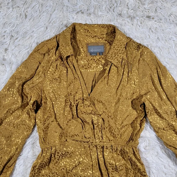 Anthropologie Jacquard Long-Sleeve Mini Dress Size Small - Picture 4 of 16